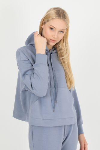 JOHN FRANK WOMAN SPORTS&LOUNGEWEAR COMFY SWEATSHIRT ACIK MAVI - 41