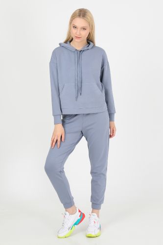 JOHN FRANK WOMAN SPORTS&LOUNGEWEAR COMFY SWEATSHIRT ACIK MAVI - 43