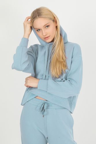 JOHN FRANK WOMAN SPORTS&LOUNGEWEAR COMFY SWEATSHIRT BEBE MAVİ - 48