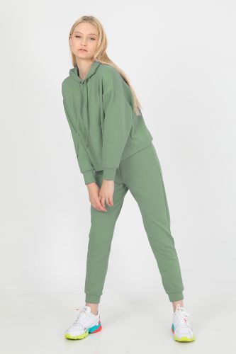 JOHN FRANK WOMAN SPORTS&LOUNGEWEAR COMFY SWEATSHIRT AÇIK YEŞİL - 17