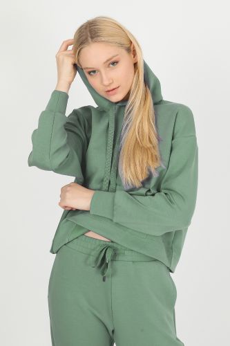 JOHN FRANK WOMAN SPORTS&LOUNGEWEAR COMFY SWEATSHIRT AÇIK YEŞİL - 18