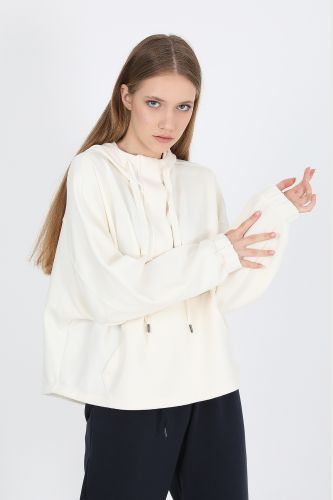 JOHN FRANK WOMAN SPORTS&LOUNGEWEAR SWEATSHIRT ECRU - 21