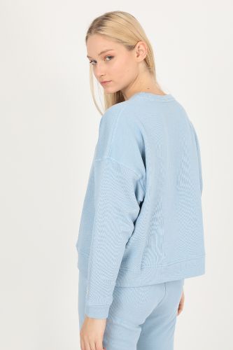 JOHN FRANK WOMAN SPORTS&LOUNGEWEAR PUFFY SWEATSHIRT BEBE MAVİ - 12