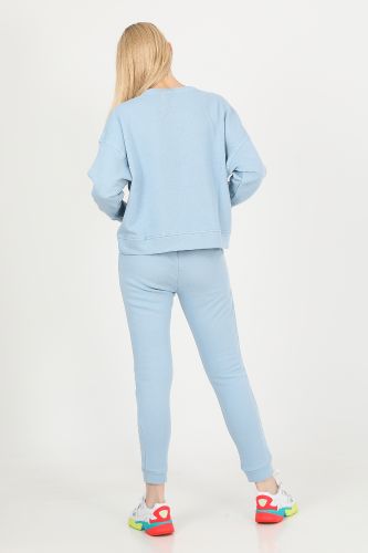 JOHN FRANK WOMAN SPORTS&LOUNGEWEAR PUFFY SWEATSHIRT BEBE MAVİ - 13