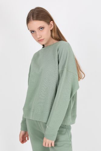 JOHN FRANK WOMAN SPORTS&LOUNGEWEAR PUFFY SWEATSHIRT JADE YEŞİL - 16