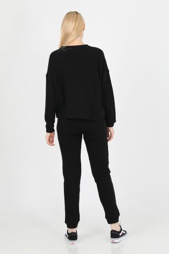 JOHN FRANK WOMAN SPORTS&LOUNGEWEAR PUFFY SWEATSHIRT SİYAH - 4