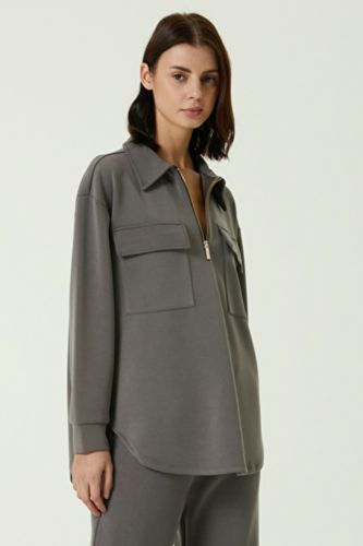 JOHN FRANK WOMAN SPORTS&LOUNGEWEAR LUXE SWEATSHIRT VİZON - 6