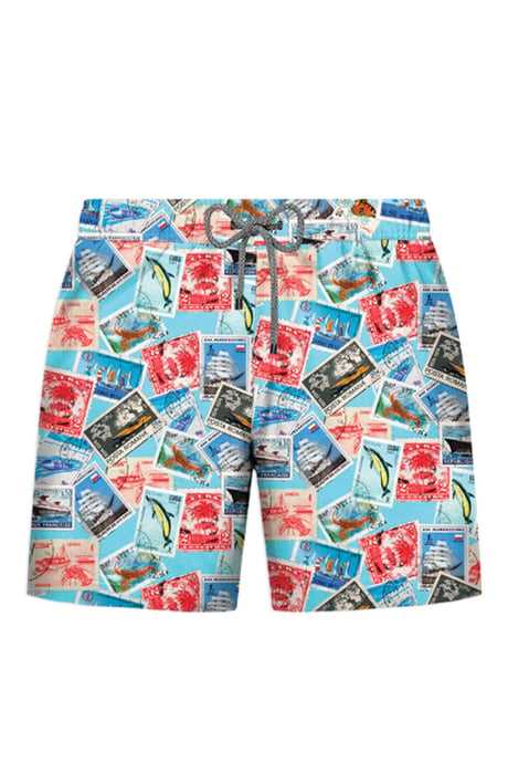 JOHN FRANK KIDS ALL OVER PRINTED SWIM SHORT LIGHT YELLOW - 1
