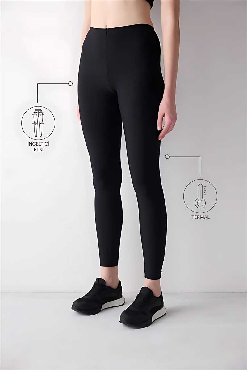 Siyah Yüksek Bel Miracle Termal Tayt SİYAH - 1
