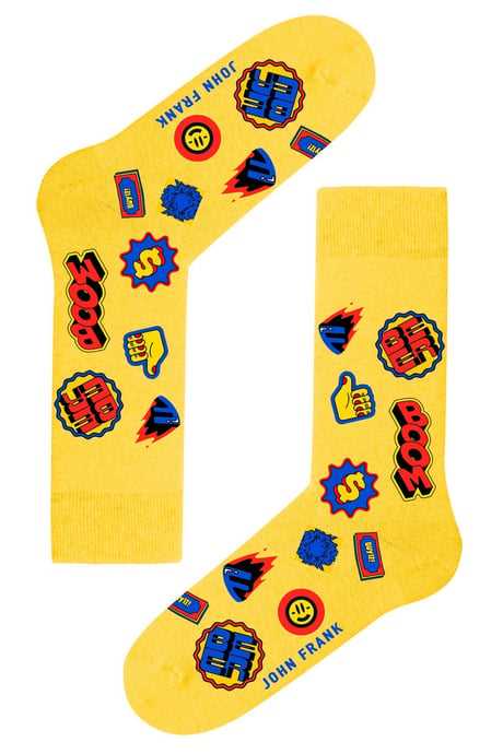 JOHN FRANK FUN SOCKS UZUN ÇORAP ACIK MAVI - 1