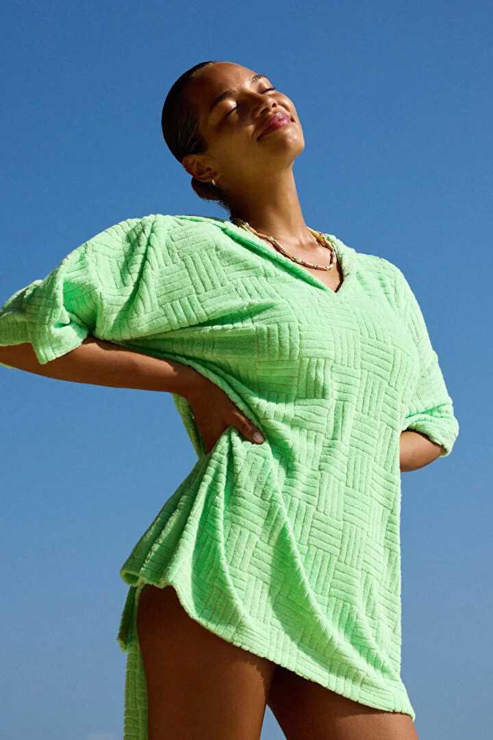 Towel Açık Yeşil Kaftan AÇIK YEŞİL - 1