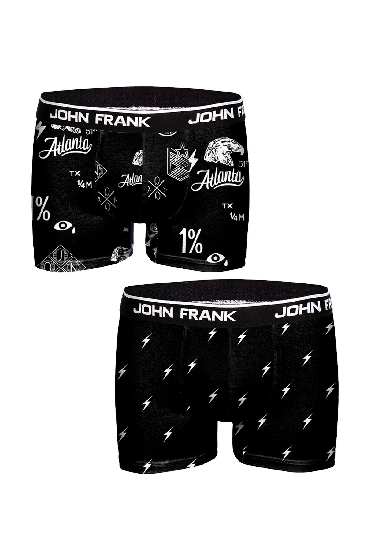 JOHN FRANK TWO PACK MONOCHROME BOXER 1
