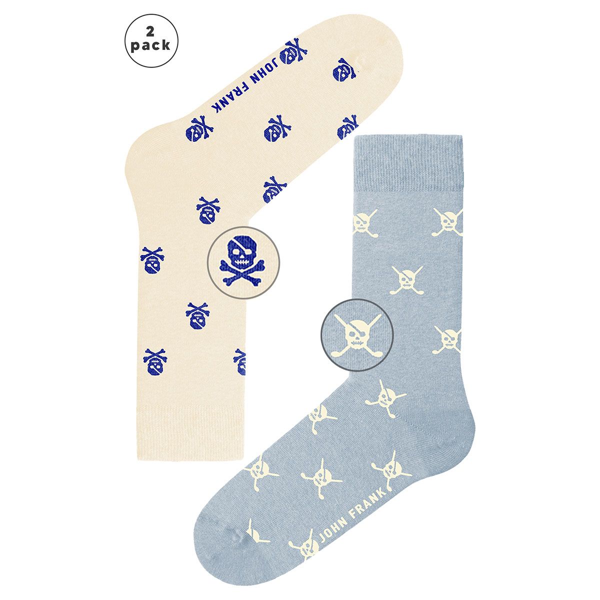 JOHN FRANK İKİLİ 21W UZUN ÇORAP MULTICOLOR - 1