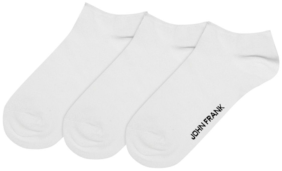 JOHN FRANK 3 PACK SHORT SOCKS WHITE - 1