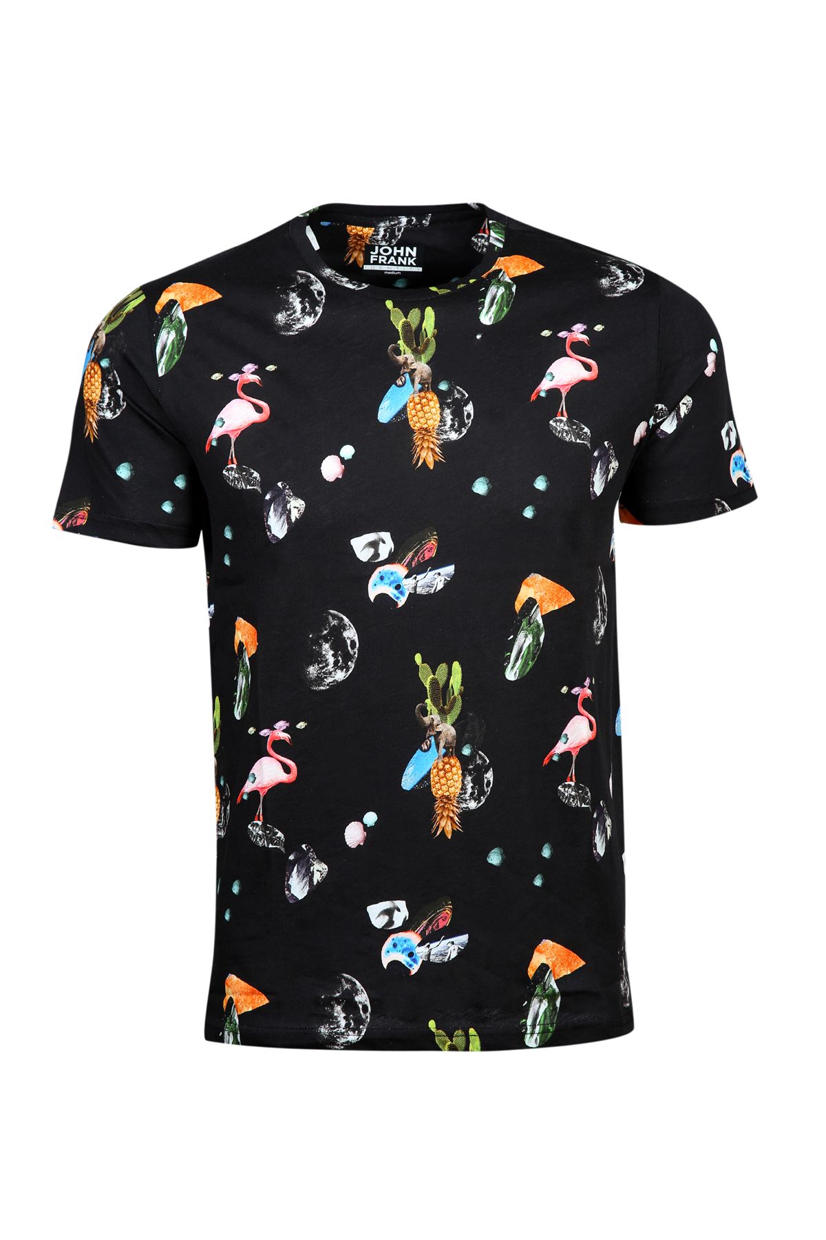 JOHN FRANK DIGITAL WORLD T-SHIRT MULTICOLOR - 1