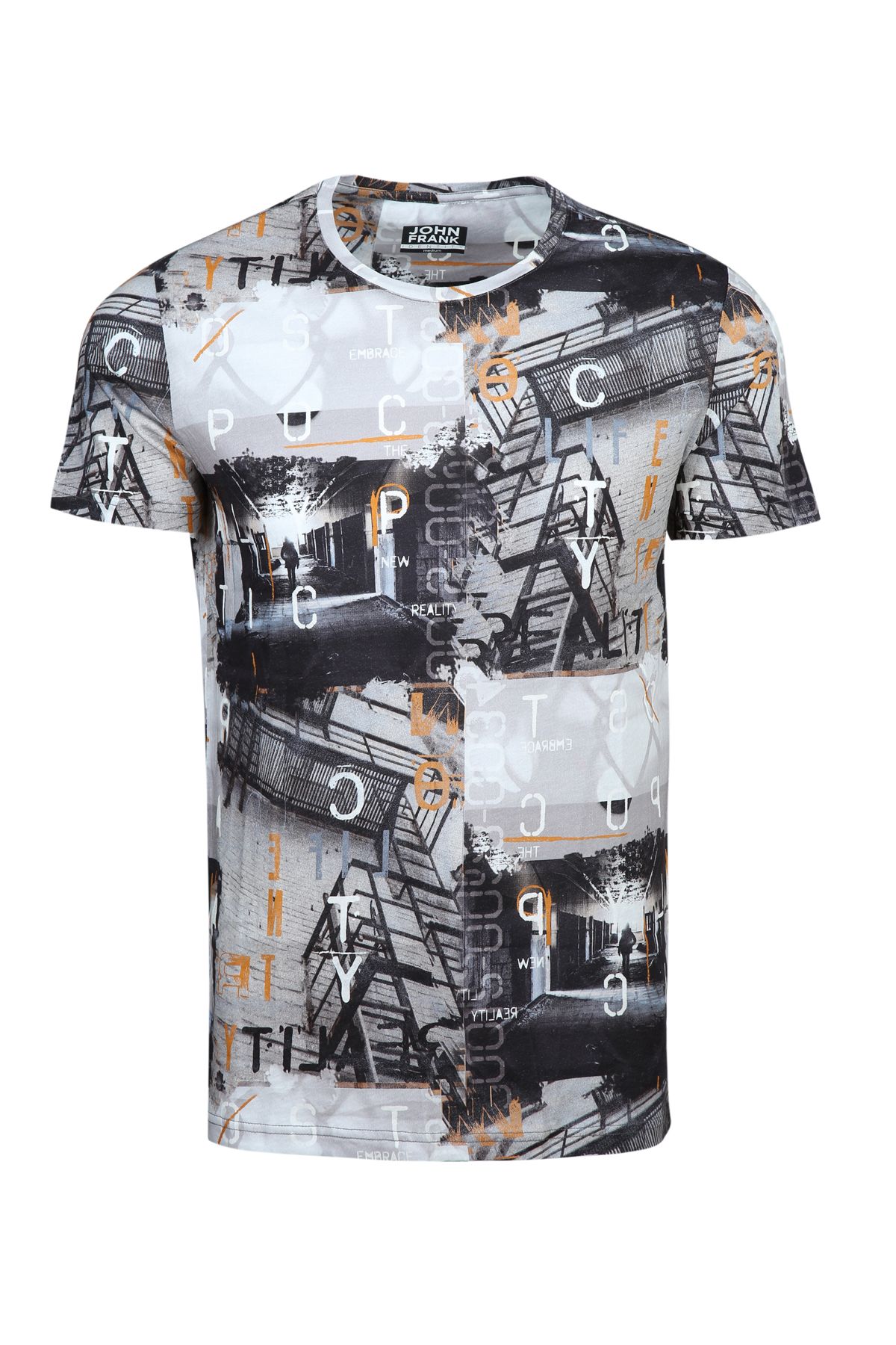 JOHN FRANK DIGITAL WORLD T-SHIRT MULTICOLOR - 1