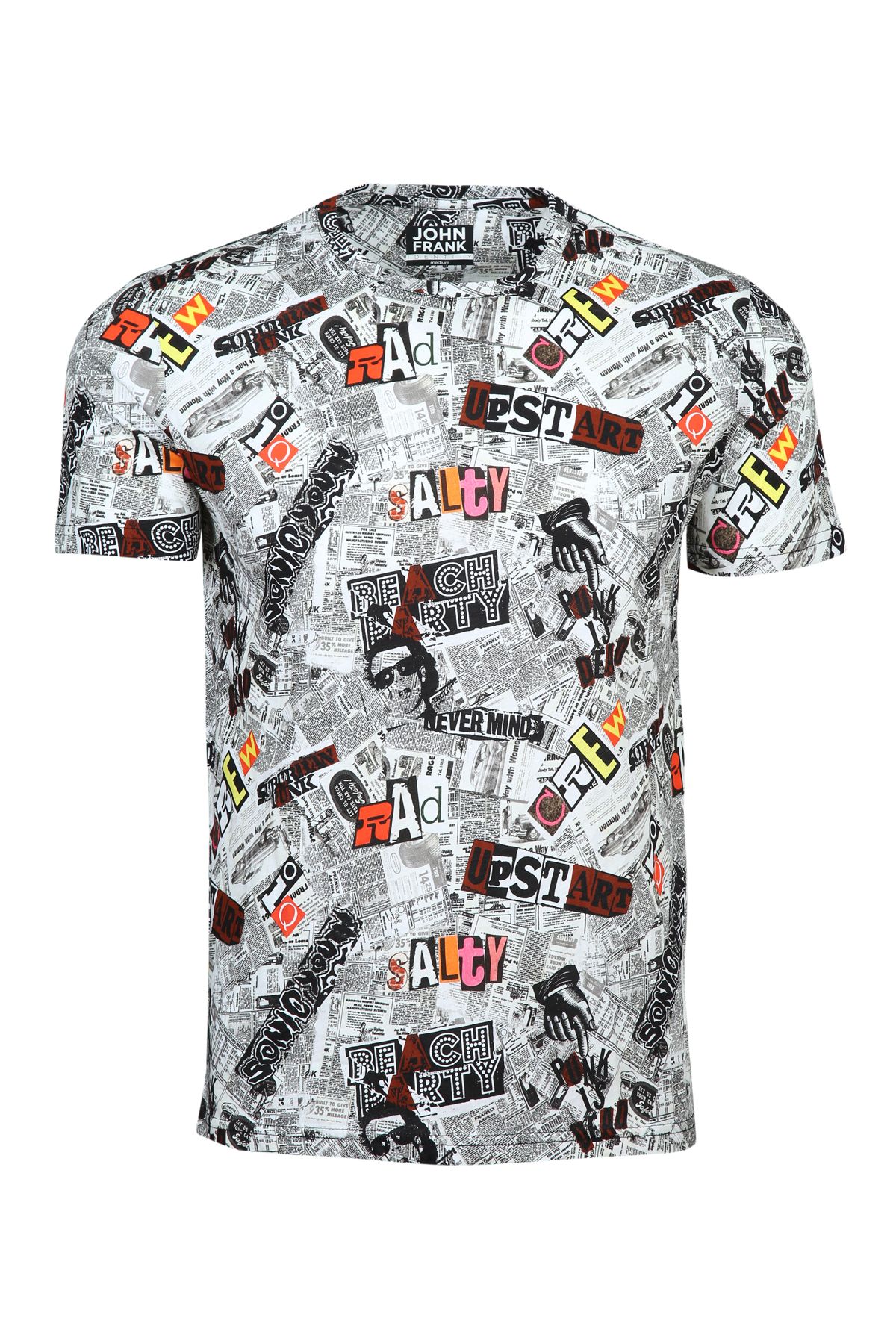 JOHN FRANK BASKILI DİJİTAL T-SHIRT MULTICOLOR - 1