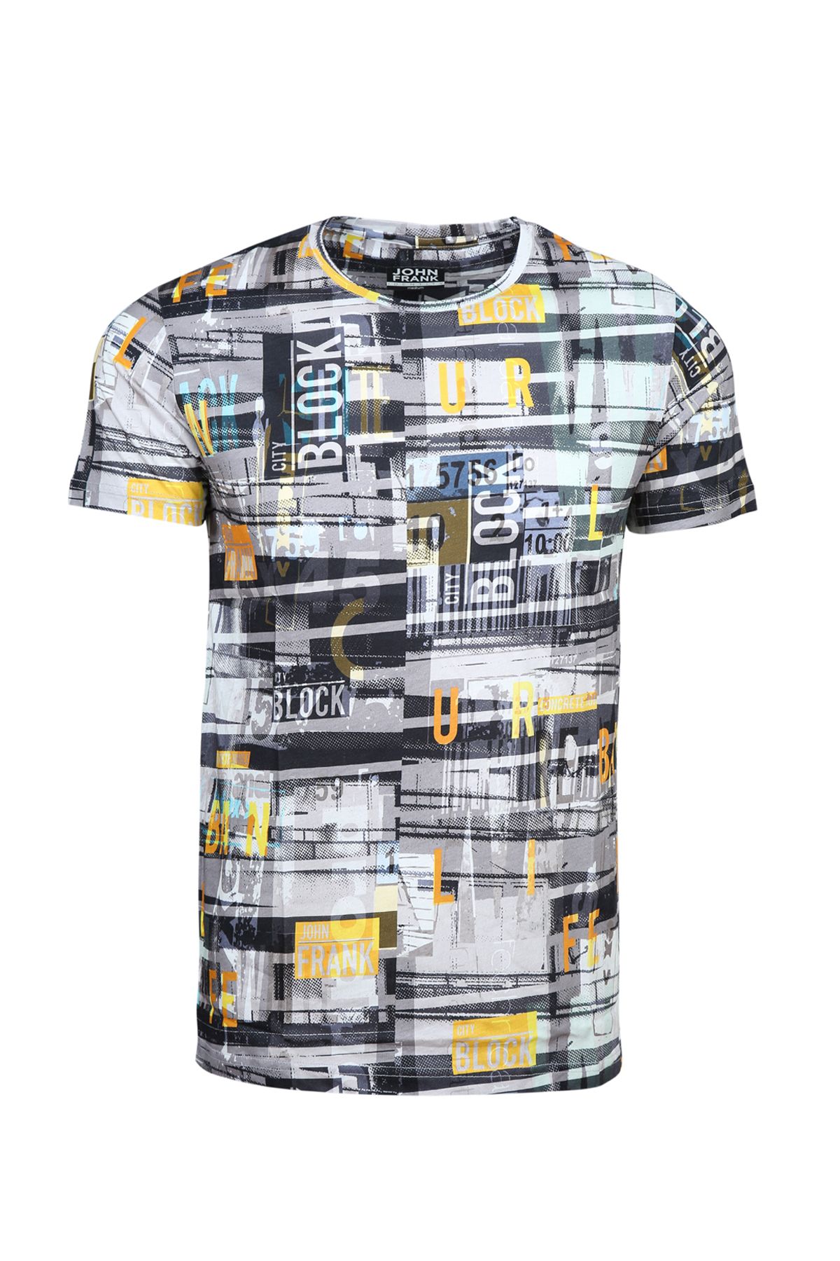 JOHN FRANK BASKILI DİJİTAL T-SHIRT MULTICOLOR - 1