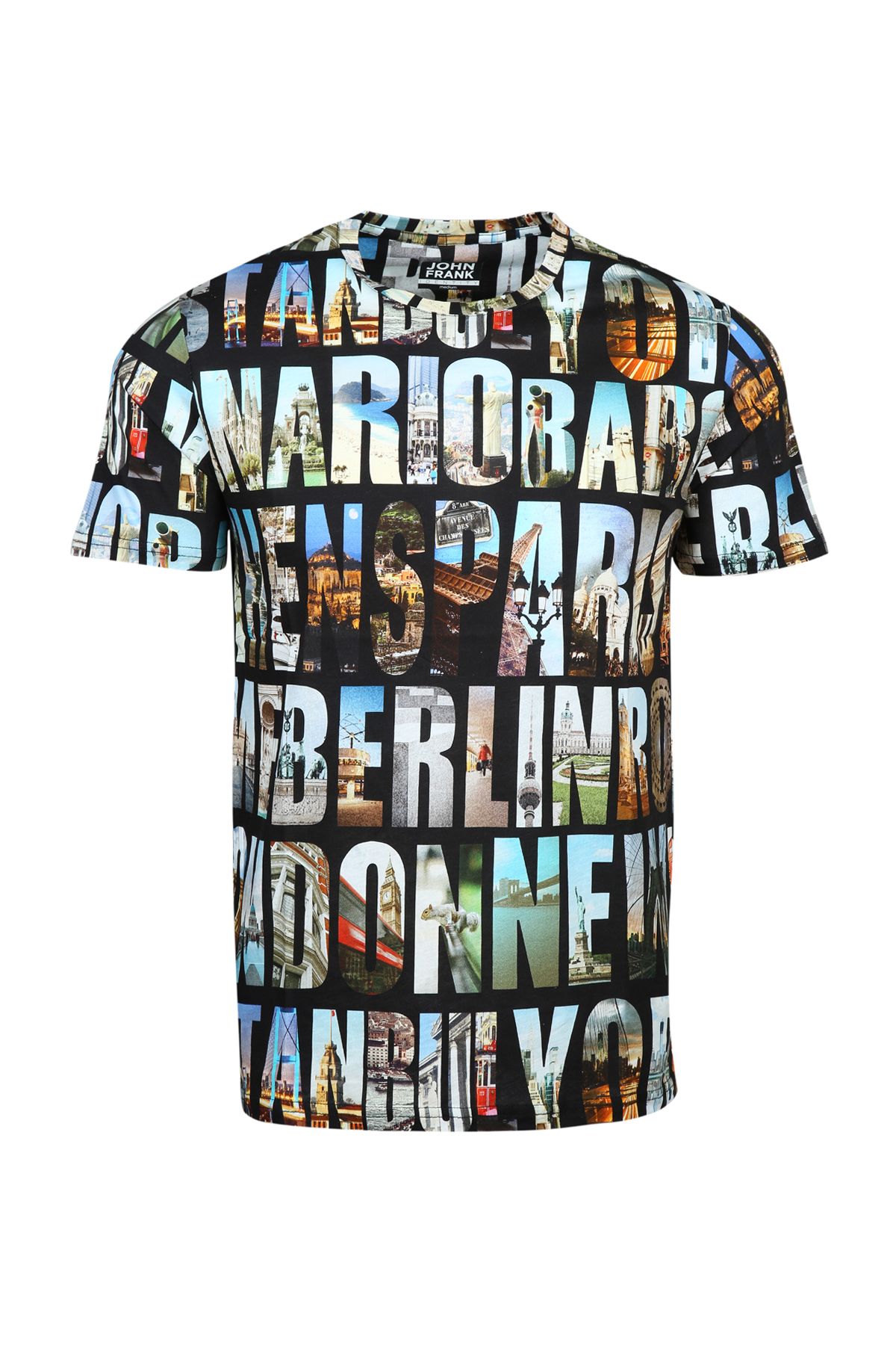 JOHN FRANK DIGITAL WORLD T-SHIRT MULTICOLOR - 1