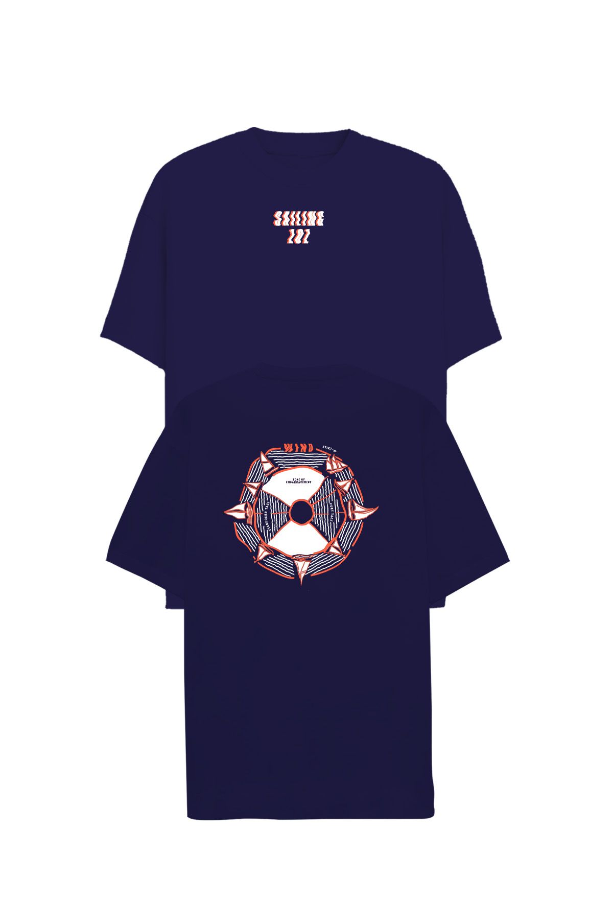 JOHN FRANK OVERSIZE T-SHIRT LACİVERT - 1