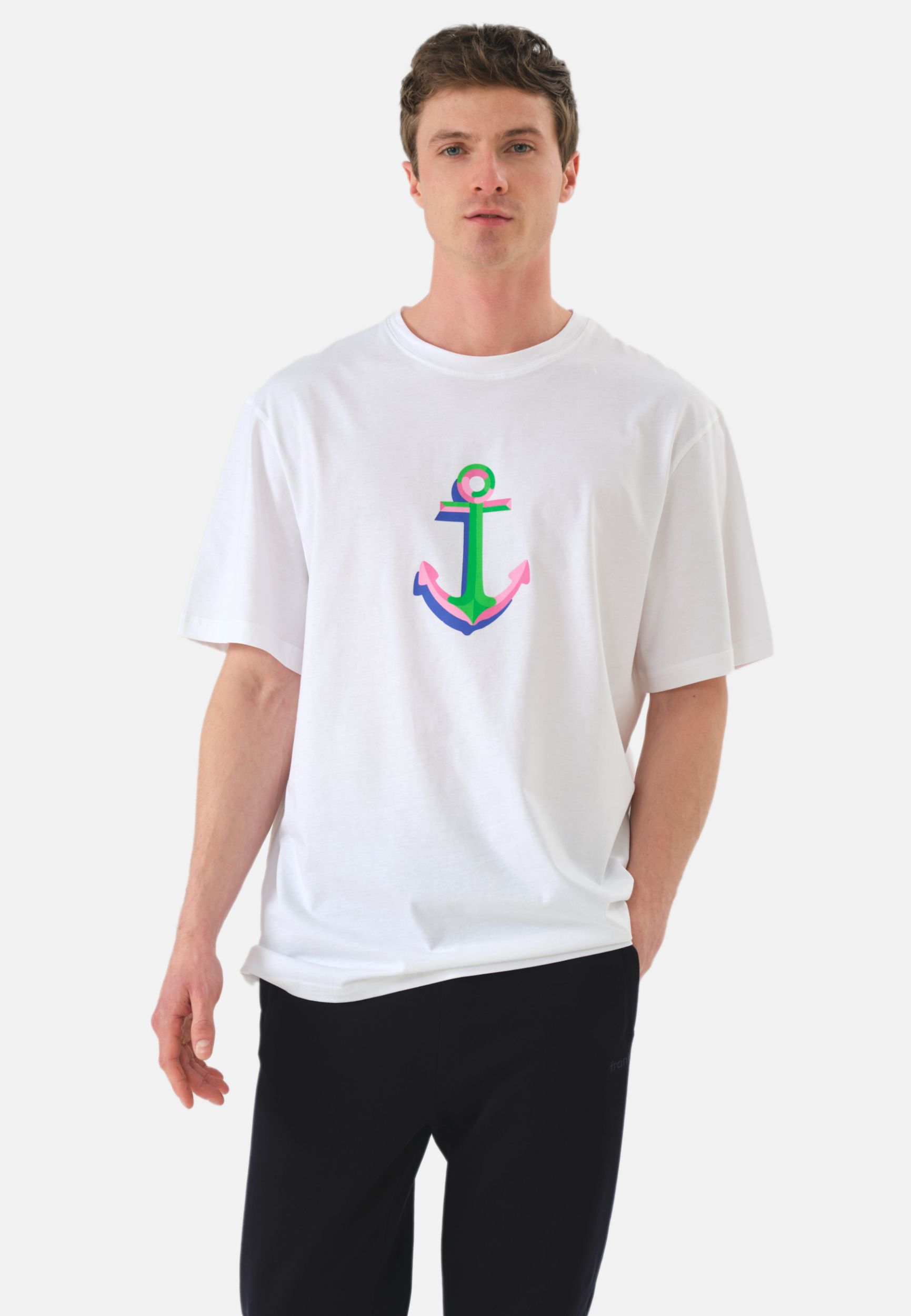 JOHN FRANK OVERSIZE T-SHIRT BEYAZ - 1