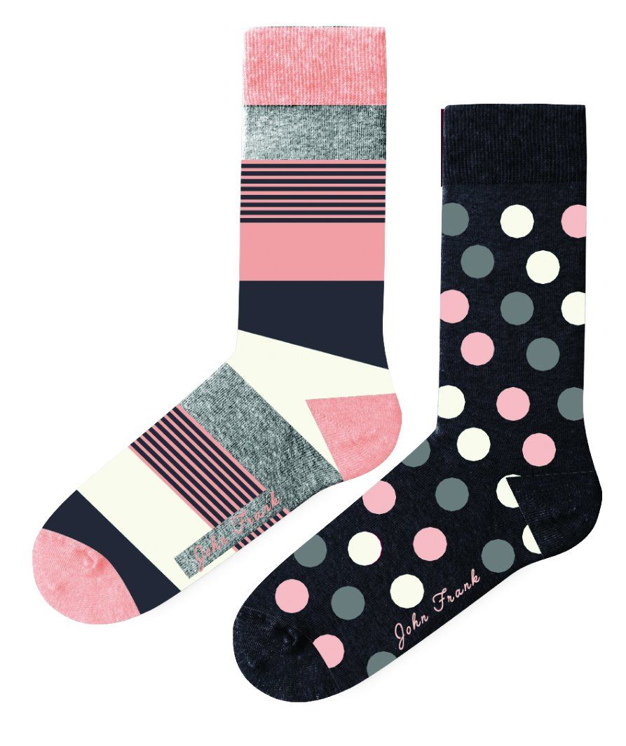 JOHN FRANK WOMEN İKİLİ UZUN ÇORAP MULTICOLOR - 1