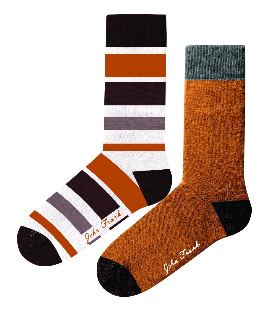 JOHN FRANK WOMEN 2 PACK LONG SOCKS MULTICOLOR - 1