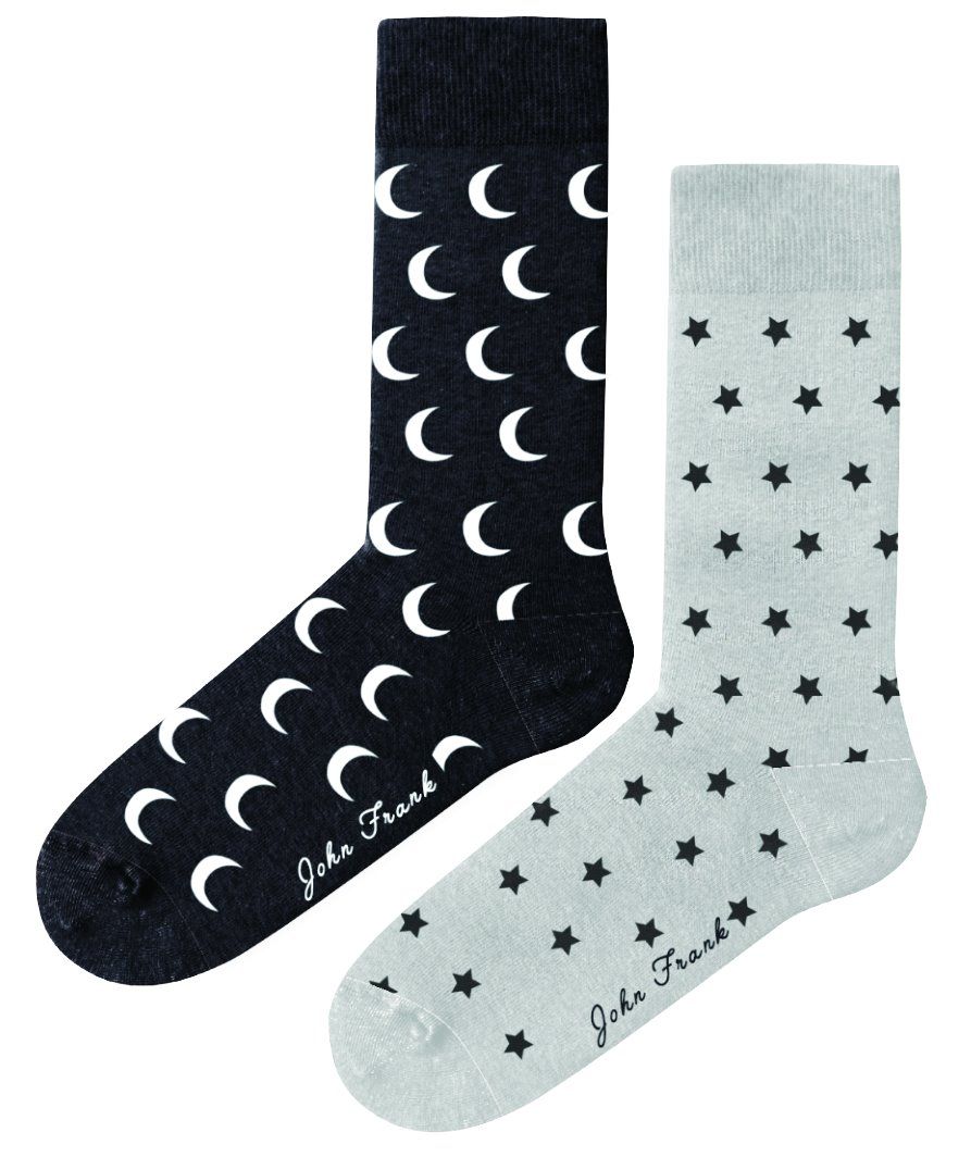 JOHN FRANK WOMEN 2 PACK LONG SOCKS MULTICOLOR - 1