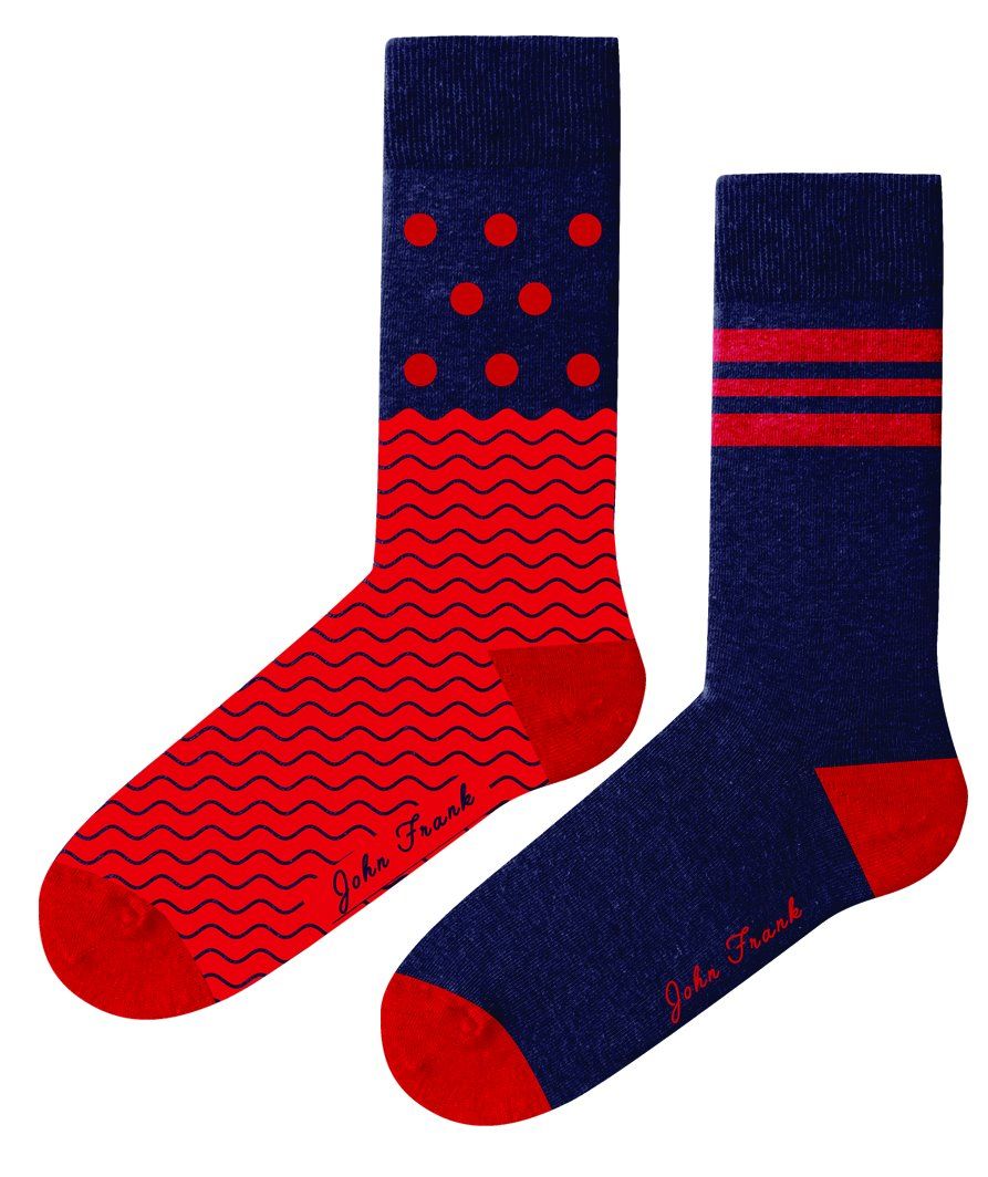 JOHN FRANK WOMEN İKİLİ UZUN ÇORAP MULTICOLOR - 1