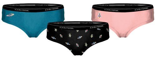 JOHN FRANK WOMEN GOOD VIBES THREE PACK HIPSTER 1