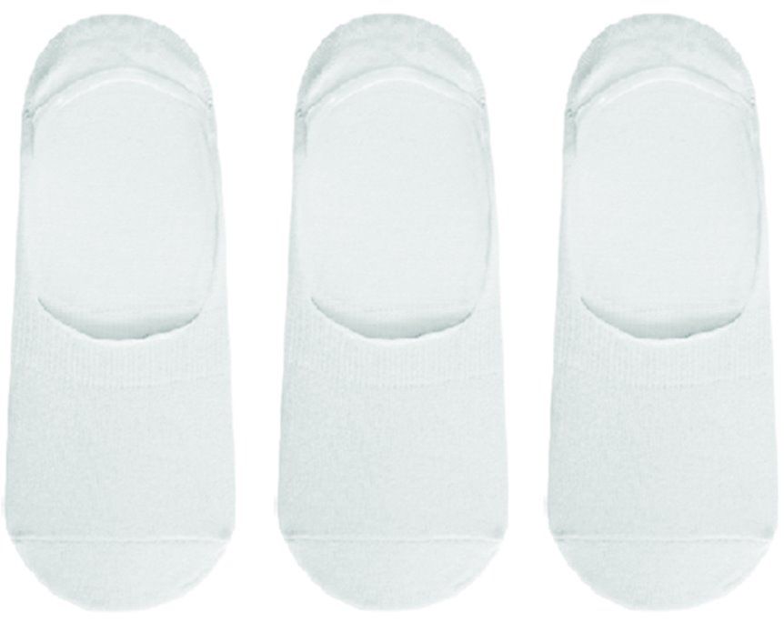 JOHN FRANK WOMEN  3 PACK NO SHOW SOCKS WHITE - 1
