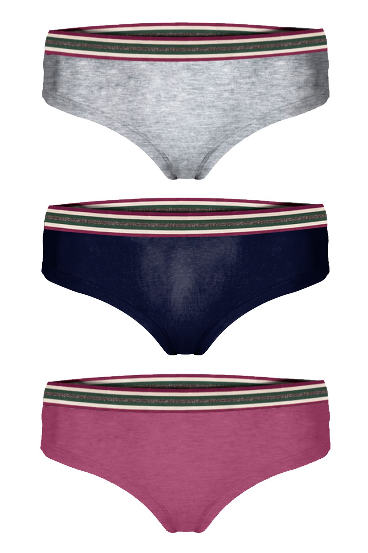 JOHN FRANK WOMEN RISE AND SHINE THREE PACK HIPSTER 1