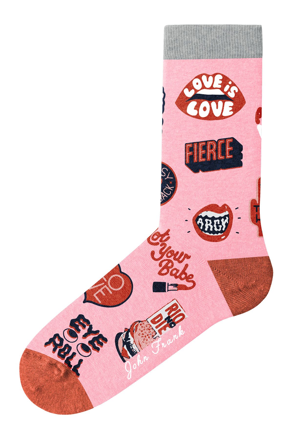 JOHN FRANK WOMEN FUN LONG SOCKS MULTICOLOR - 1