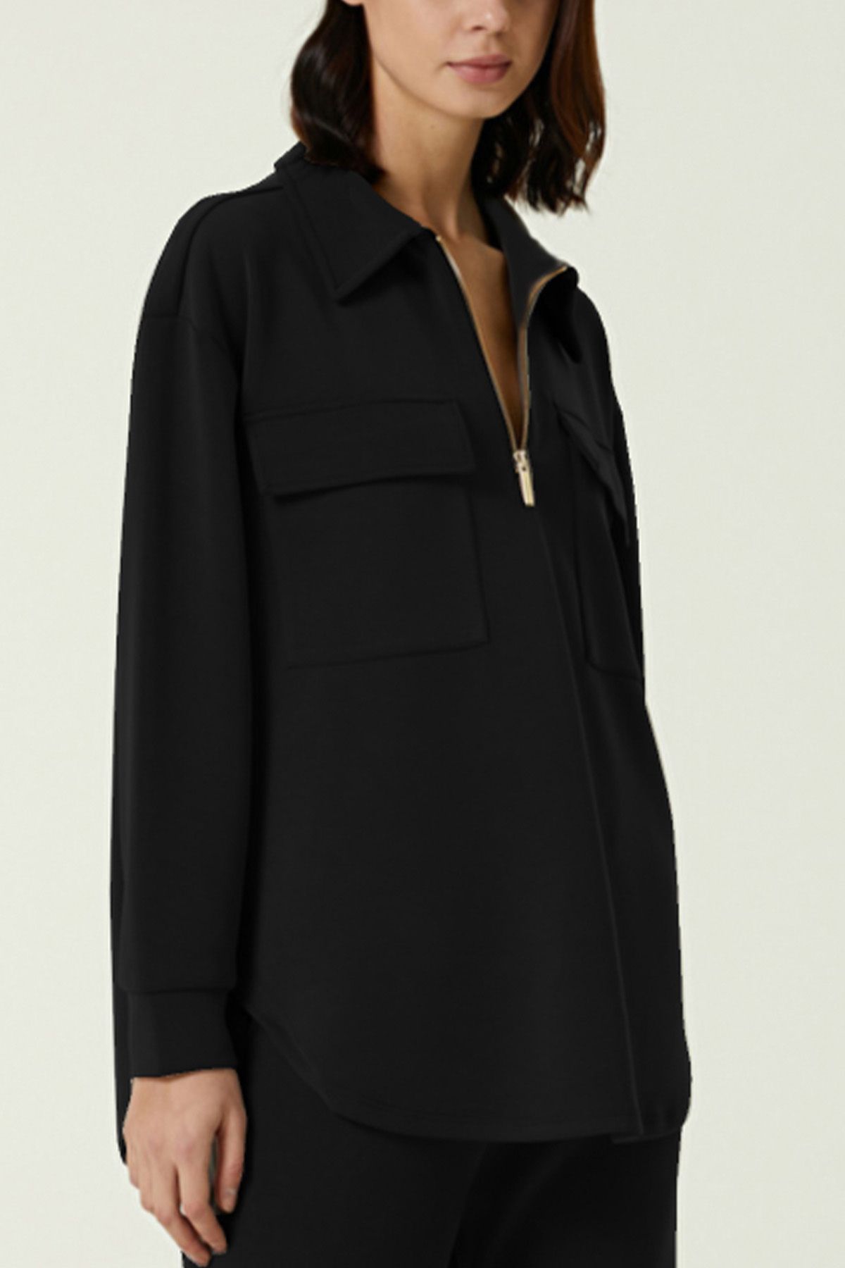 JOHN FRANK WOMAN SPORTS&LOUNGEWEAR LUXE SWEATSHIRT SİYAH - 1