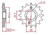 50-32037-15 Yamaha XT 660 R/X - 15 Ön Dişli 1