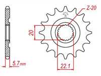50-32109-13S Yamaha WR 250 R/X - 13 Ön Dişli 1