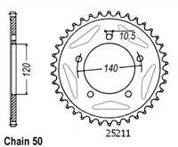 50-35052-43 GSF 1250 GSX-R 1300 Hayabusa - 43 Arka Dişli 1