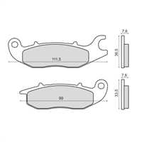 RMS Sinter Metal HONDA CBR 125R 2
