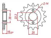 50-29022-15 Ducati Monster 1200 - 15 Ön Dişli 1