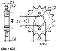 50-29023-17 Honda VT 750 C - 17 Ön Dişli 1