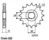 50-29028-16 Yamaha MT-07/MT-09 - 16 Ön Dişli 1