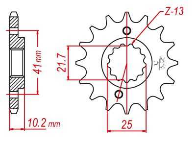 50-32037-15 Yamaha XT 660 R/X - 15 Ön Dişli 1