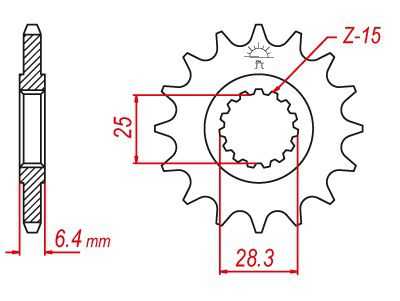 50-32140-14 Yamaha YFZ 450 R - 14 Ön Dişli 1