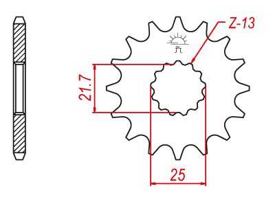 50-29010-16S Triumph Daytona 675 - 16 Ön Dişli 1