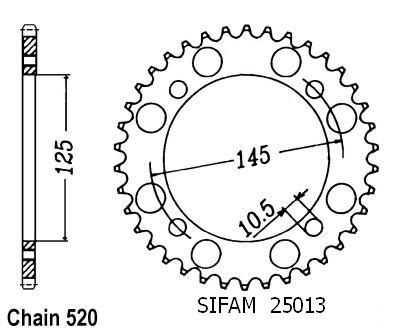 25013CZ46 Yamaha XTZ 660 Tenere - 46 Arka Dişli 1