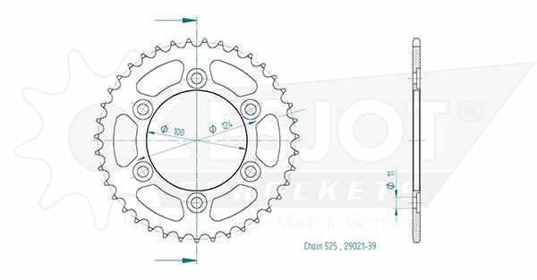 50-29021-39 DUCATI MONSTER/SPORT 1000 - 39 Arka Dişli 1