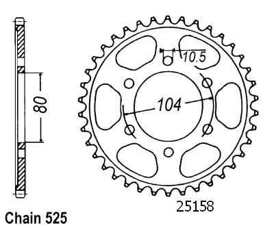 50-29018-39 ZX-10 R - 39 Arka Dişli 1