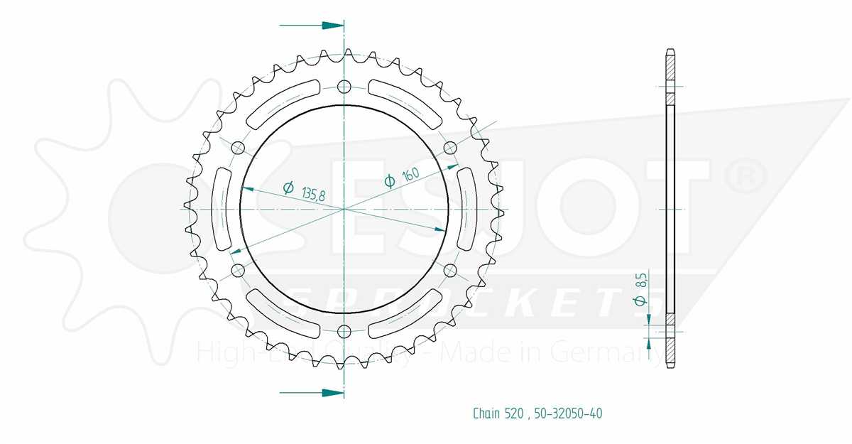 50-32050-40 BMW G310 GS/R - 40 Arka Dişli 1