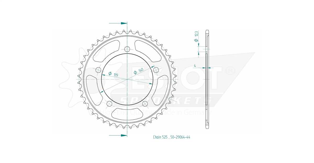 50-29064-44 BMW S 1000 RR - 44 Arka Dişli 1