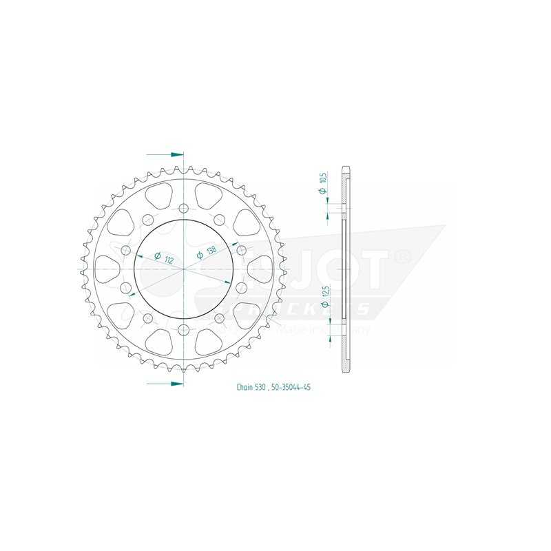 50-35044-45 Honda CB 1100 - 45 Arka Dişli 1
